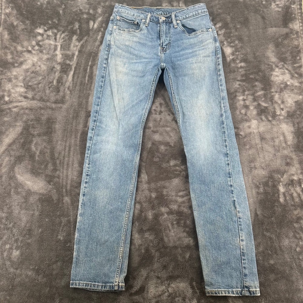 Levis 502 Regular Taper Jeans Mens 28x32 Light Wash Blue Denim 29507-0736 - Picture 2 of 9